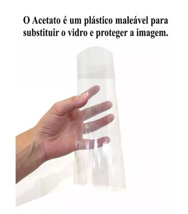 Imagem de Quadro Salmo 91 com Moldura e Acetato A3  42x30cm.