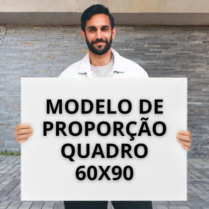 Imagem de Quadro Santa Ceia Decorativo Grande Para Sala 60x90 Tela Profissional Madeira e Tecido Alta Definição 4K