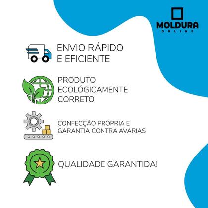 Imagem de Quadro Santa Ceia Grande Com Vidro e Moldura Pinus 50x25cm