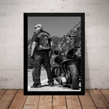 Quadro Sons Of Anarchy Jax Teller Foto Poster Moldurado - Fanarte