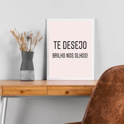 Imagem de Quadro Te Desejo Brilho Nos Olhos 24x18cm - com vidro