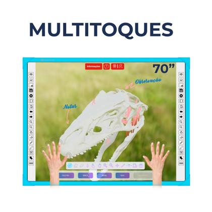 Imagem de Quadro TouchScreen Unionboard 70 Polegadas Azul