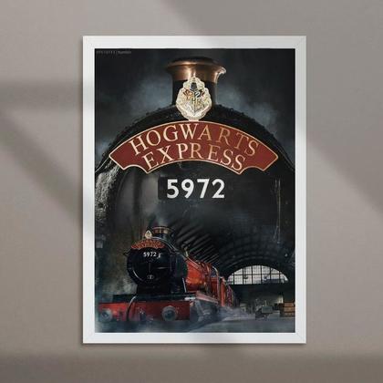 Imagem de Quadro Trem Expresso De Hogwarts 24x18cm - com vidro