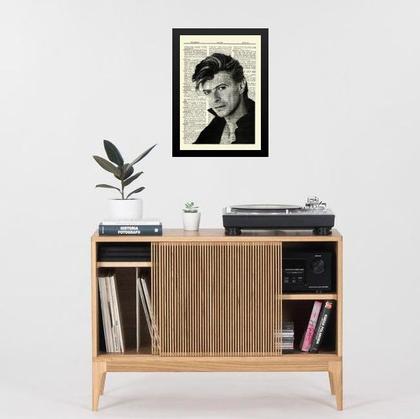 Imagem de Quadro Vintage David Bowie 33x24cm - com vidro