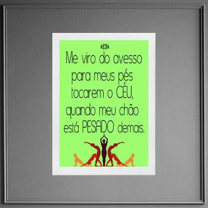 Imagem de Quadro Yoga Frase - Tocar O Céu 45x34cm - com vidro