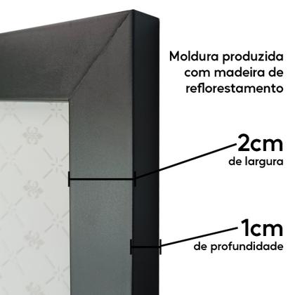 Imagem de Quadros Chevron Com Moldura Premium 40x60 Kit 3 Peças