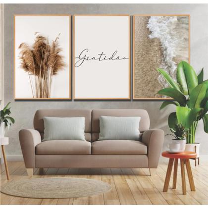 Imagem de Quadros Decorativos 40x60 Mar Praia Pôr Do Sol pra sala quarto casa