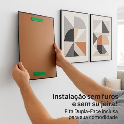 Imagem de Quadros Decorativos Abstrato Orgânico Tons Terrosos Boho
