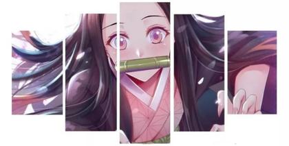 Imagem de Quadros Decorativos Anime Demon Slayer Kokushibou Lua Superior"