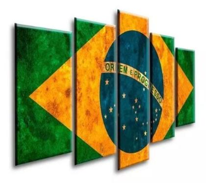 Imagem de Quadros Decorativos Bandeira Do Brasil"