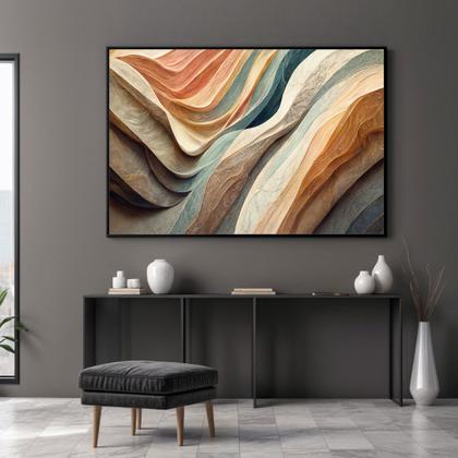 Imagem de Quadros decorativos com Moldura Sala Quarto Abstrato Moderno   Grande Hall