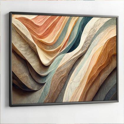 Imagem de Quadros decorativos com Moldura Sala Quarto Abstrato Moderno   Grande Hall