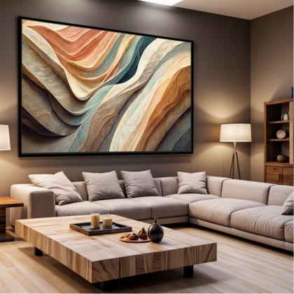 Imagem de Quadros decorativos com Moldura Sala Quarto Abstrato Moderno   Grande Hall