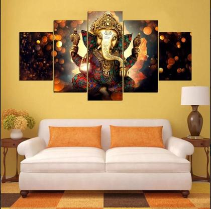 Imagem de quadros decorativos Elefante Ganesha"