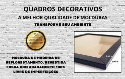 Imagem de Quadros Decorativos Frase Guarda Abstrato e Triângulos