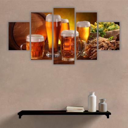 Imagem de Quadros Decorativos MDF Bebidas Copos de Cerveja