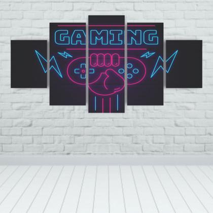 Imagem de Quadros Decorativos MDF Gaming Hora do Jogo Gamer Sala Quarto