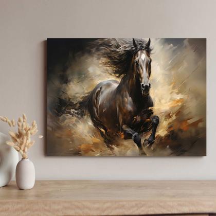 Imagem de Quadros Decorativos para Quarto Sala Pintura Cavalo Luxo Grande Escritório Hall