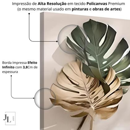 Imagem de Quadros Decorativos Para Sala Flores Costela de Adão Decoração Quarto Escritório 