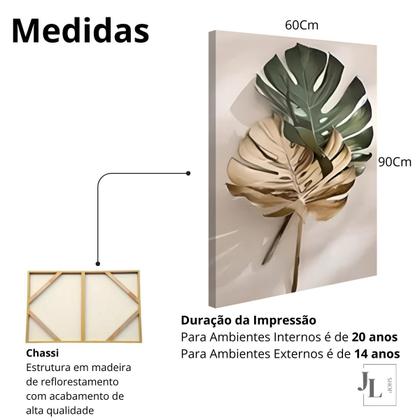Imagem de Quadros Decorativos Para Sala Flores Costela de Adão Decoração Quarto Escritório 