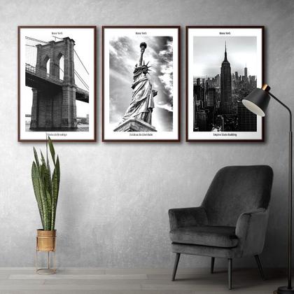 Imagem de Quadros Decorativos Textura CX Alta 3X 40x60 I Love New York