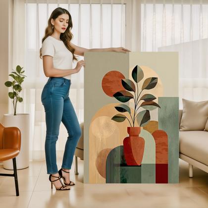 Imagem de Quadros Decorativos Vaso Moderno 90x60 Moderno Luxo Sala Quarto Escritório