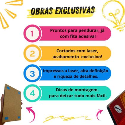 Imagem de Quadros Orixás com suas Saudações Cortados e Impressos a Laser, Já com fita adesiva para pendurar. EXCLUSIVO