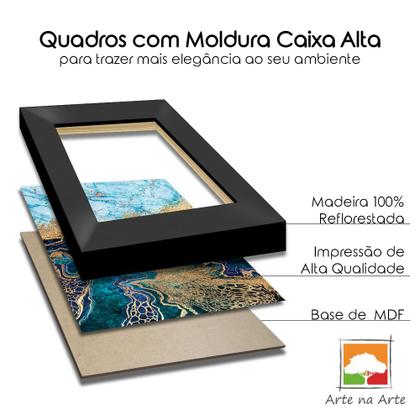 Imagem de Quadros Premium Textura CX Alta Cidade na Neve 40x60 3Un