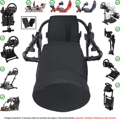 Imagem de Qualicapas Capas Protetoras Compatíveis com Volante, Base e Pedal G25 G27 G29 G920 G923 Simulador Gamer Logitech