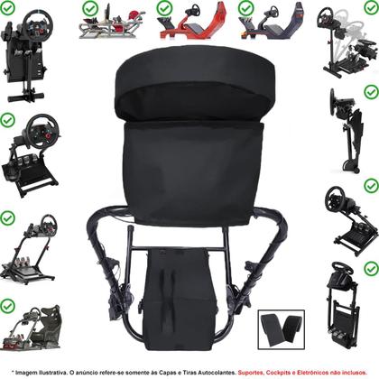 Imagem de Qualicapas Capas Protetoras Compatíveis com Volante, Base e Pedal G25 G27 G29 G920 G923 Simulador Gamer Logitech