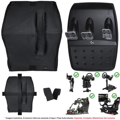Imagem de Qualicapas Capas Protetoras Compatíveis com Volante, Base e Pedal G25 G27 G29 G920 G923 Simulador Gamer Logitech