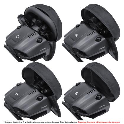 Imagem de Qualicapas Capas Protetoras Compatíveis com Volante, Base, Pedal e Capa para Câmbio G29 G920 G923 Driving Force Shifter Simulador Gamer Logitech