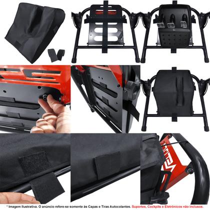 Imagem de Qualicapas Capas Protetoras Compatíveis com Volante, Base, Pedal e Capa para Câmbio G29 G920 G923 Driving Force Shifter Simulador Gamer Logitech