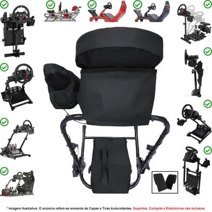 Imagem de Qualicapas Capas Protetoras Compatíveis com Volante, Base, Pedal e Capa para Câmbio G29 G920 G923 Driving Force Shifter Simulador Gamer Logitech
