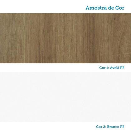 Imagem de Quarto 8 Portas 5 Gavetas Cabeceira Cs Paris Luciane Móveis Avelã Pf-branco Pf