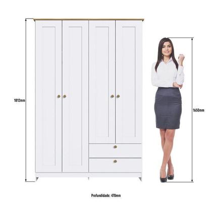 Imagem de Quarto Americano Solteiro 3 Peças Guarda-roupa, Cômoda e Mesa de Cabeceira