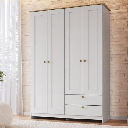 Imagem de Quarto Americano Solteiro 3 Peças Guarda-roupa, Cômoda e Mesa de Cabeceira