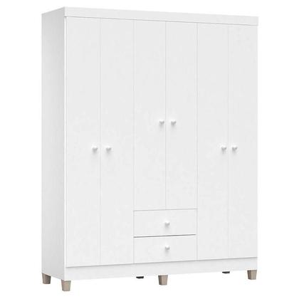 Imagem de Quarto Bebê 6 Portas com Gaveteiro Ternura Baby e Mini Berço Moisés Alegria com Colchão - Incorplac