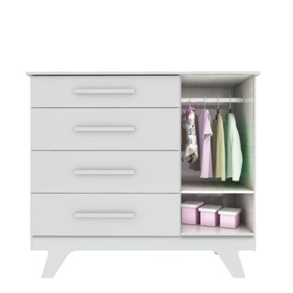 Imagem de Quarto Bebe Berço e Cômoda Moveis Peroba Retro MDF LS