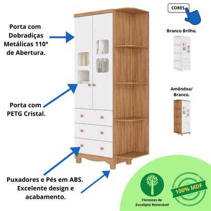 Imagem de Quarto Bebê Completo Berço Americano Marquesa Guarda Roupa Uli 2 Portas Com Prateleiras