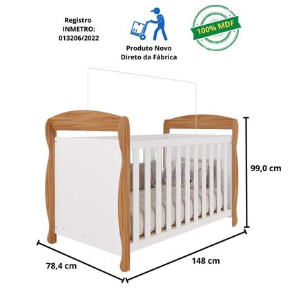 Imagem de Quarto Bebê Completo Berço Americano Marquesa Guarda Roupa Uli 2 Portas Com Prateleiras