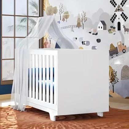 Imagem de Quarto Bebê Completo Berço Estilo Americana Cômoda Gavetas Sapateira Colchão Incluso