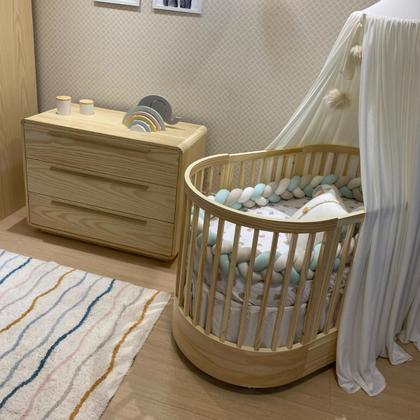Imagem de Quarto Bebê Completo Com Berço e Cômoda Coleção Wave Divicar