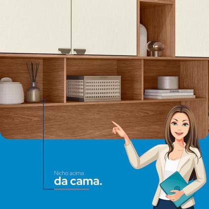 Imagem de Quarto Casal 7 Portas 2 Gavetas Espelho Lugano Santos Andirá