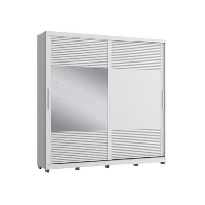 Imagem de Quarto Casal com Guarda-roupa 2 Portas de Correr, 1 Cômoda e 2 Mesas de Cabeceira Malthus