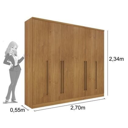 Imagem de Quarto Casal Completo Guarda Roupa 6 Portas com Cômoda Cama e Cabeceira