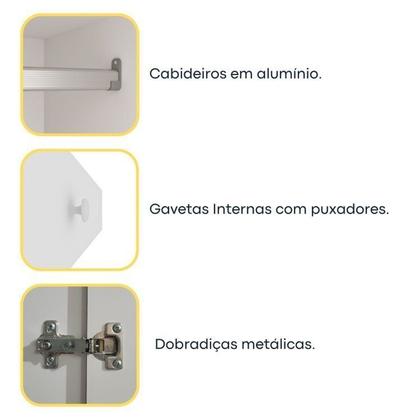 Imagem de Quarto Casal Completo Guarda-roupa 6 Portas Lima, Cama Monaco e Cômoda Chicago Espresso Móveis