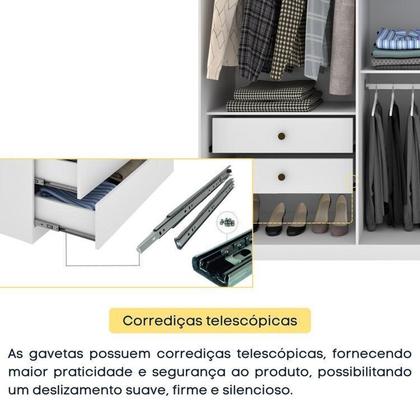 Imagem de Quarto Casal Completo Guarda-roupa 6 Portas Milano, Cama Monaco e Cômoda Premium Espresso Móveis