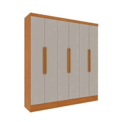 Imagem de Quarto Casal Completo Guarda Roupa 6 Portas Munique, Cama Casal Monaco e Cômoda Istambul Espresso Mó