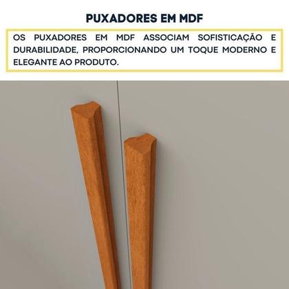 Imagem de Quarto Casal Completo Guarda Roupa 6 Portas Munique, Cama Casal Monaco e Cômoda Istambul Espresso Mó
